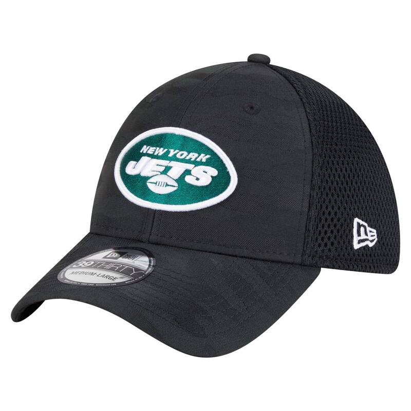 ニューエラ メンズ アクセサリー 帽子 Men's New Era Black New York Jets Active Camo 39THIRTY Flex Hat Jet Black ブラック 8,455円