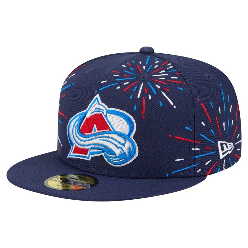 ニューエラ メンズ アクセサリー 帽子 Men's New Era Navy Colorado Avalanche Americana Fireworks 59FIFTY Fitted Hat Ava Navy ネイビー