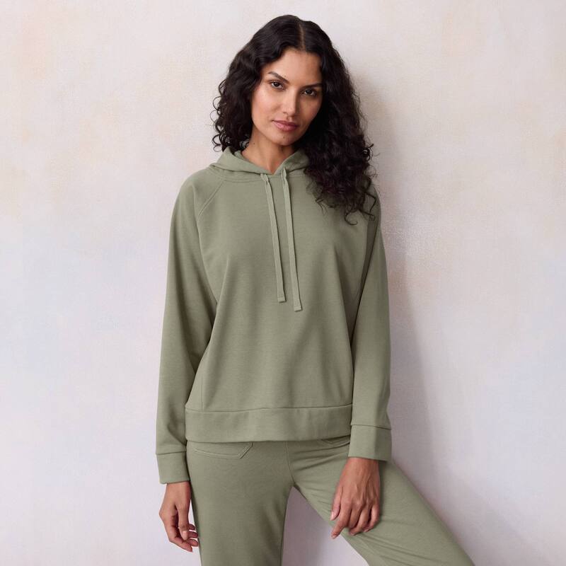 LC Lauren Conrad レディース トップス Tシャツ スウェット Women's LC Lauren Conrad Long Sleeve Hooded Sweatshirt Kade Green グリーン|ReVida 店