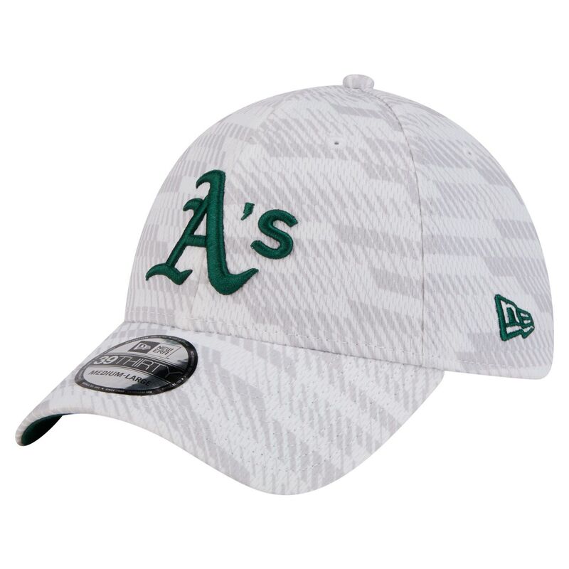 ニューエラ メンズ アクセサリー 帽子 Men's New Era White Athletics Graded 39THIRTY Flex Hat Oas White ホワイト