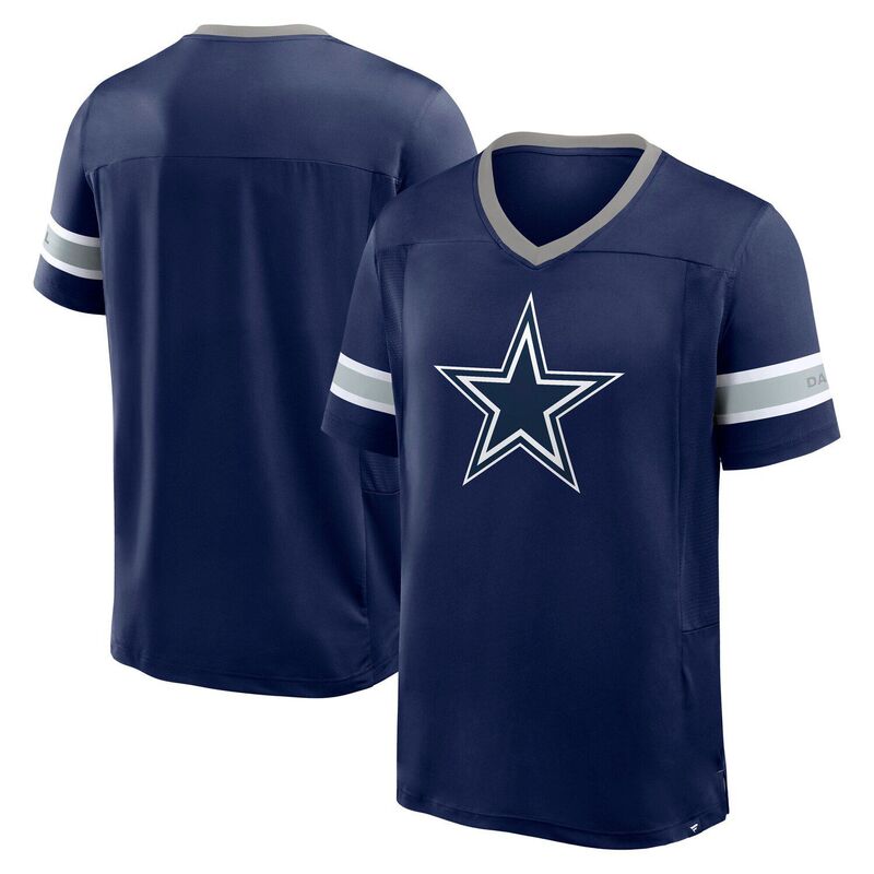 ファナティクス メンズ トップス Tシャツ Vネック Men's Fanatics Navy Dallas Cowboys Hometown Premium Hashmark V-Neck T-Shirt Cow Navy ネイビー|ReVida 店