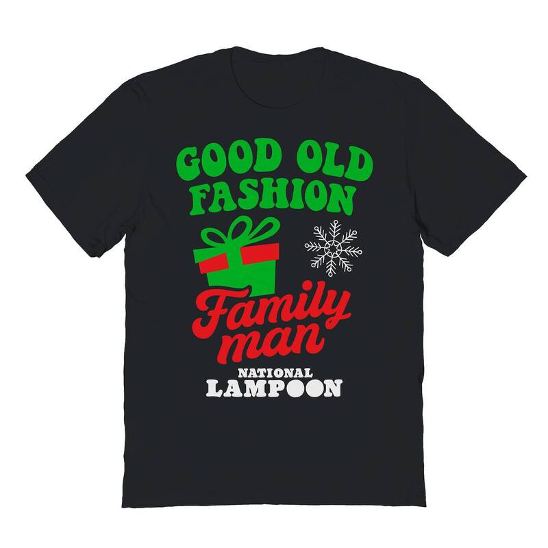 アニメキャラクター メンズ トップス Tシャツ グラフィック Licensed Character Men's Nationalampoon's Christmas Vacation Good Old Fashion Family Man Graphic Tee Black ブラック
