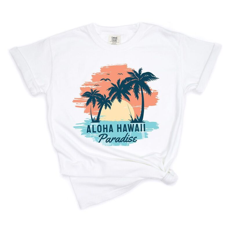 Simply Sage Market レディース トップス ティーシャツ Simply Sage Market Alohawaii Garment Dyed Tees White 白いこと Tシャツ・カットソー-トップス-レディースファッション