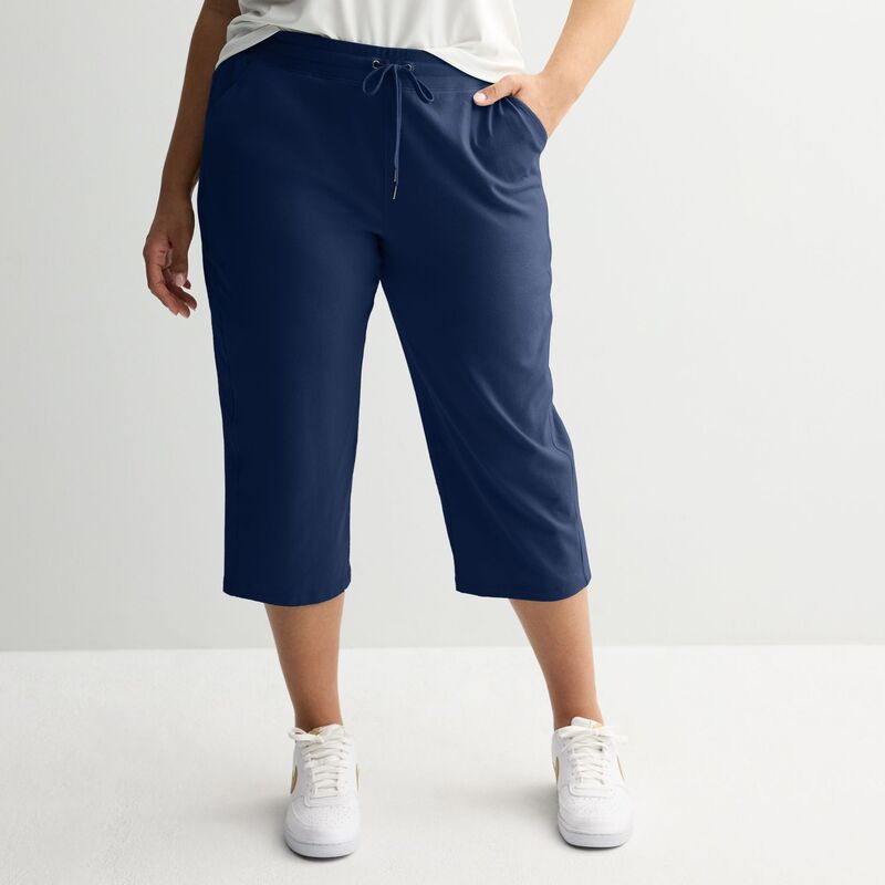 Tek Gear レディース ボトムス カジュアルパンツ プラスサイズ キャップ Plusize Tek Gear Essential Capris Navy Romance ネイビー