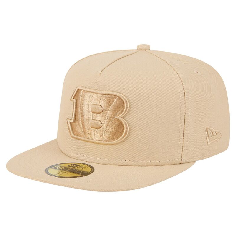 ニューエラ メンズ アクセサリー 帽子 Men's New Era Light Beige Cincinnati Bengals Color Pack A-Frame 59FIFTY Fitted Hat Bng Lt Bei ベージュ