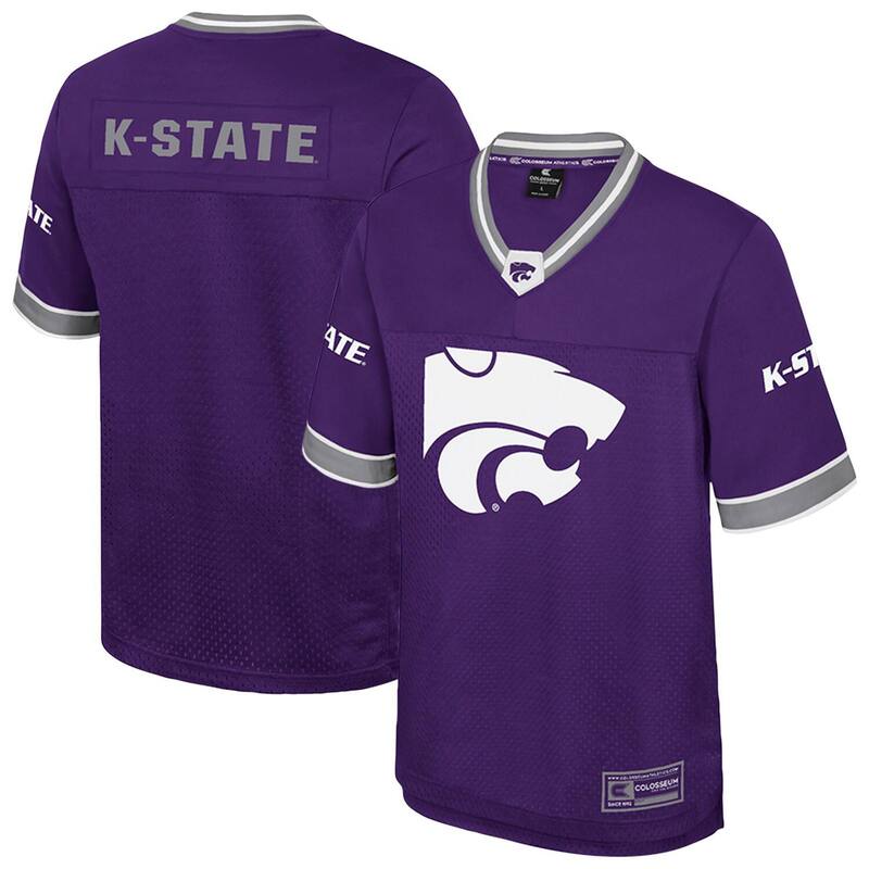 コロシアム メンズ トップス Tシャツ ジャージー Men's Colosseum Purple Kansastate Wildcats Nothing Buthe Hits Football Jersey Kst Purple パープル