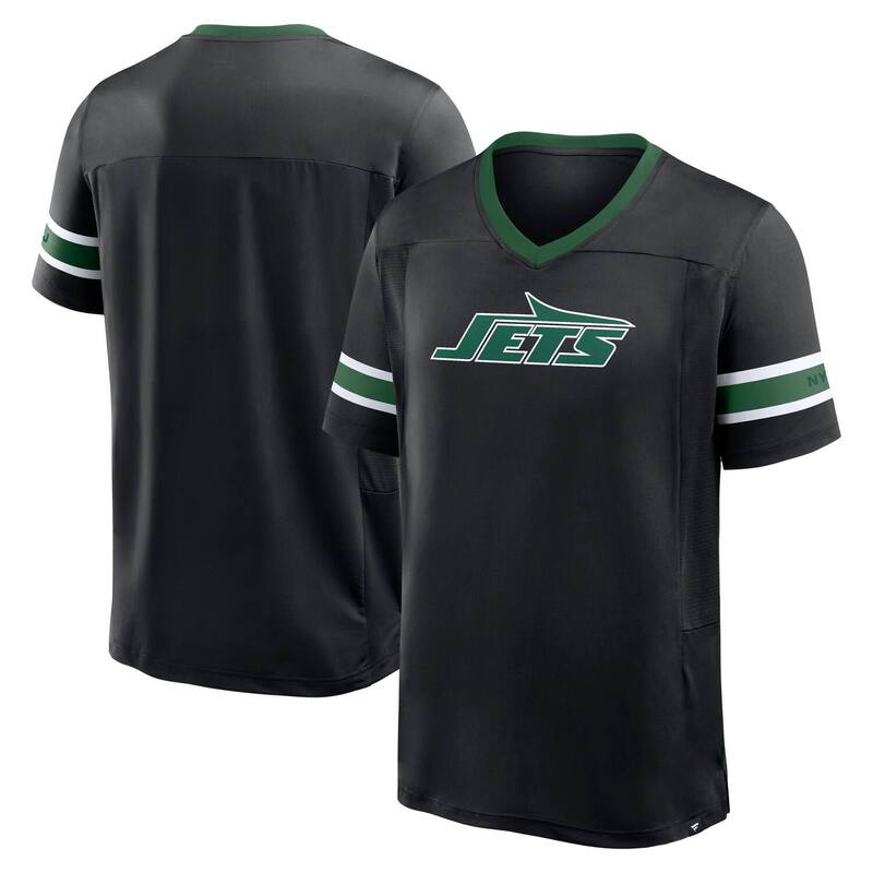 ファナティクス メンズ トップス Tシャツ Vネック Men's Fanatics Black New York Jets Redzone Hashmark V-Neck T-Shirt Jet Black ブラック|ReVida 店