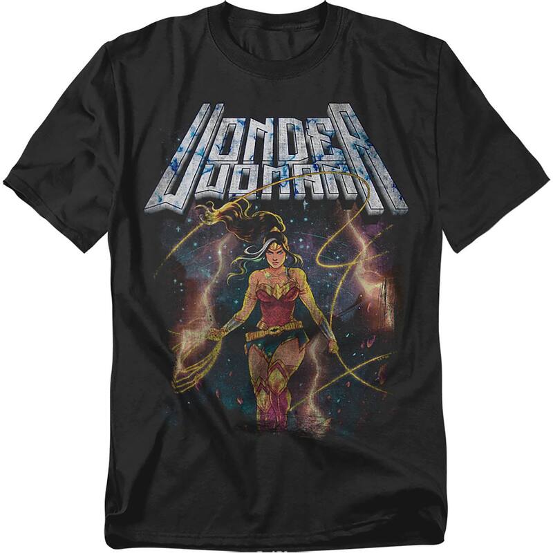 アニメキャラクター メンズ トップス Tシャツ トール グラフィック Licensed Character Big & Tall Justice League of America Wonder Woman Galaxy Graphic Tee Black ブラック