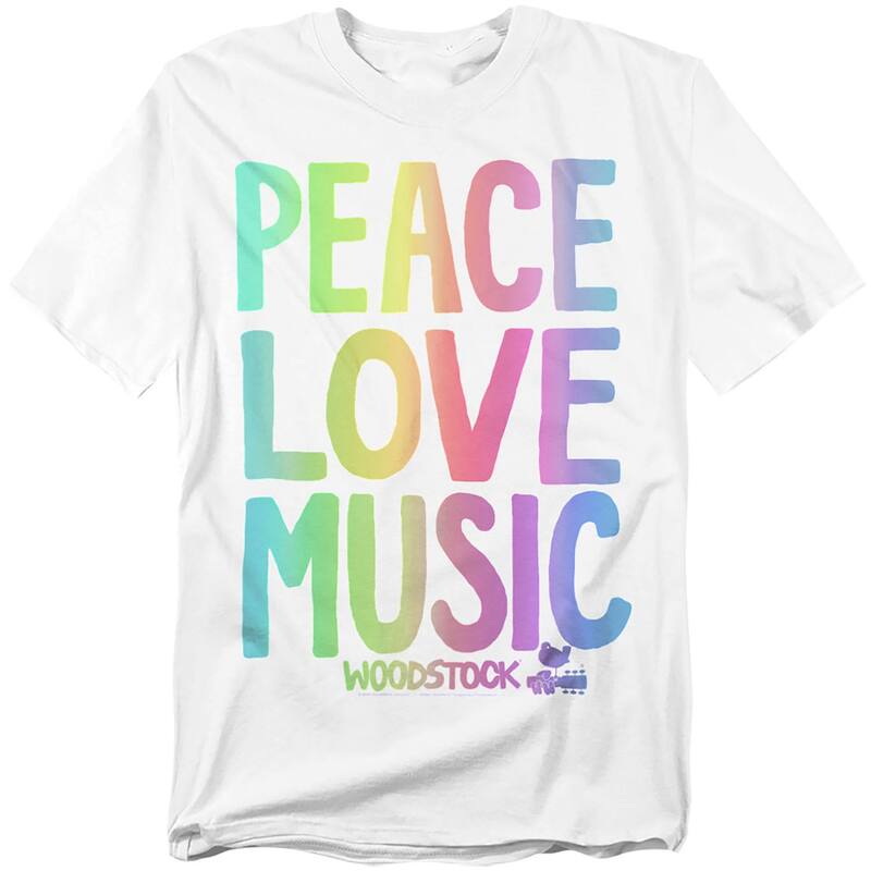 アニメキャラクター メンズ トップス Tシャツ トール グラフィック Licensed Character Big & Tall Woodstock Peace Love Music Graphic Tee White ホワイト