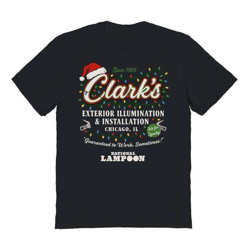 アニメキャラクター メンズ トップス Tシャツ トール グラフィック Licensed Character Men's Nationalampoon's Christmas Vacation Clark's Exterior Illumination And Installation Graphic Tee Black ブラック