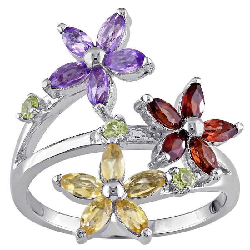 ステラ グレース レディース アクセサリー リング Stella Grace Sterling Silver Multi-Gemstones Flowering Sterling シルバー