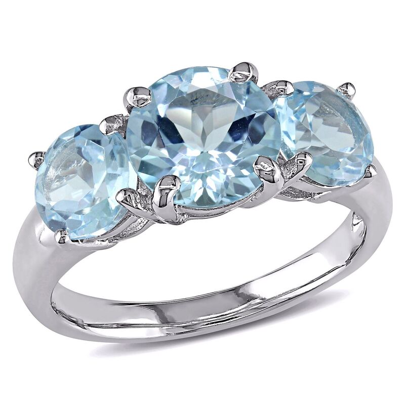 ステラ グレース レディース アクセサリー リング Stella Grace Sterling Silver Sky Blue Topaz 3-Stone Ring Sterling ブルー｜ReVida 店