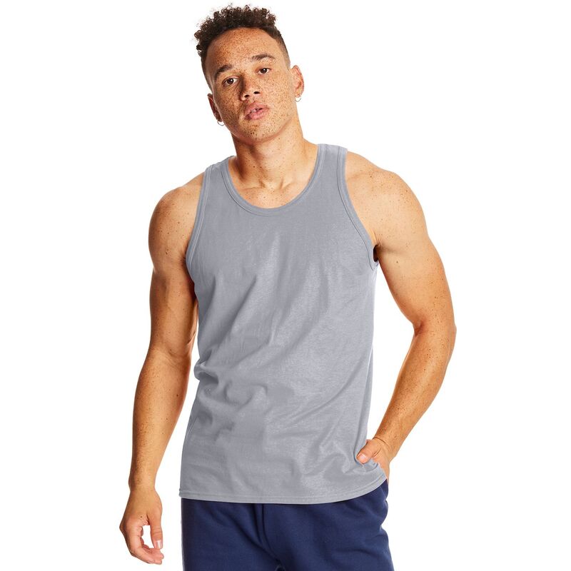 ヘインズ メンズ トップス シャツ Men's Hanes X-Temp 2-Pack Performance Tank Top Light Steel