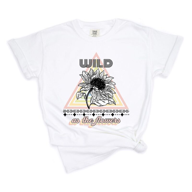 Simply Sage Market レディース トップス ティーシャツ Simply Sage Market Wild 三酸化ヒ素 The Flowers Garment Dyed Tee White 白いこと レディースファッション-Tシャツ・カットソー-トップス