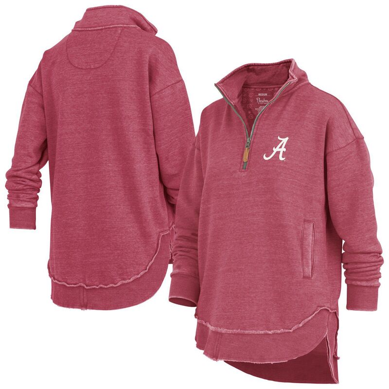 プレスボックス レディース トップス Tシャツ スウェット Women's Pressbox Crimson Alabama Crimson Tide Northfork Sojourn Poncho Quarter-Zip Sweatshirt Ala Red レッド