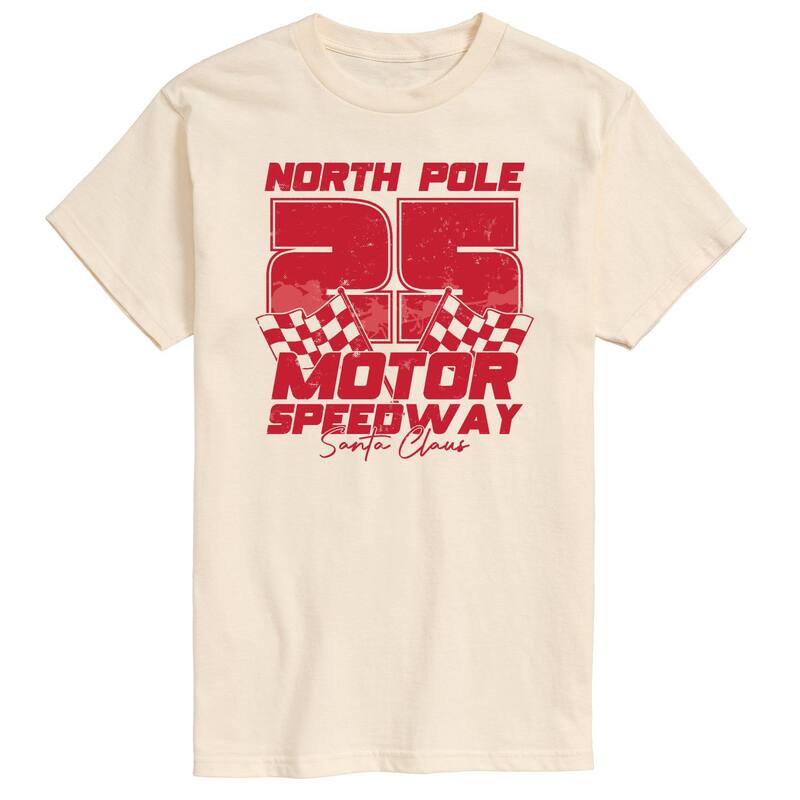 アニメ人となり メンズ トップス ティーシャツ トール グラフィック Licensed Character Big \u0026 Tall North Pole Motor Speedway Graphic Tee Cream 皮膚軟化剤 トップス-Tシャツ・カットソー