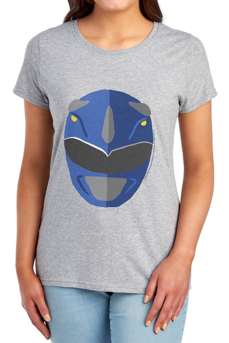 アニメキャラクター レディース トップス Tシャツ グラフィック Licensed Character Juniors' Powerangers Billy Cranston Graphic Tee Heather Grey グレー