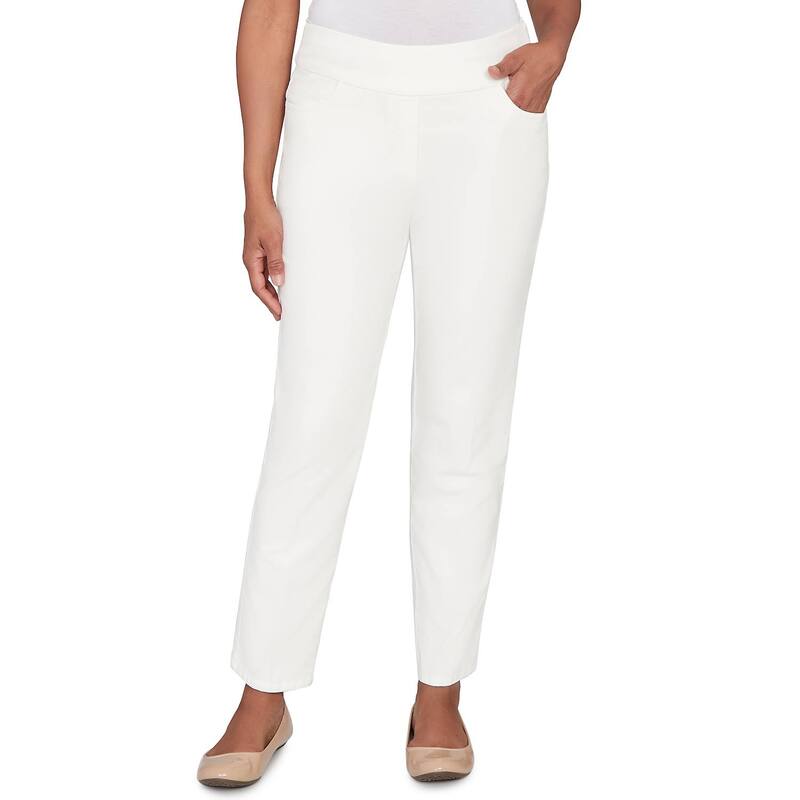 アルフレッド ダナー レディース ボトムス カジュアルパンツ コーデュロイ プチ Petite Alfredunner Allure Fit Flat Front Corduroy Petite Pants Vanilla