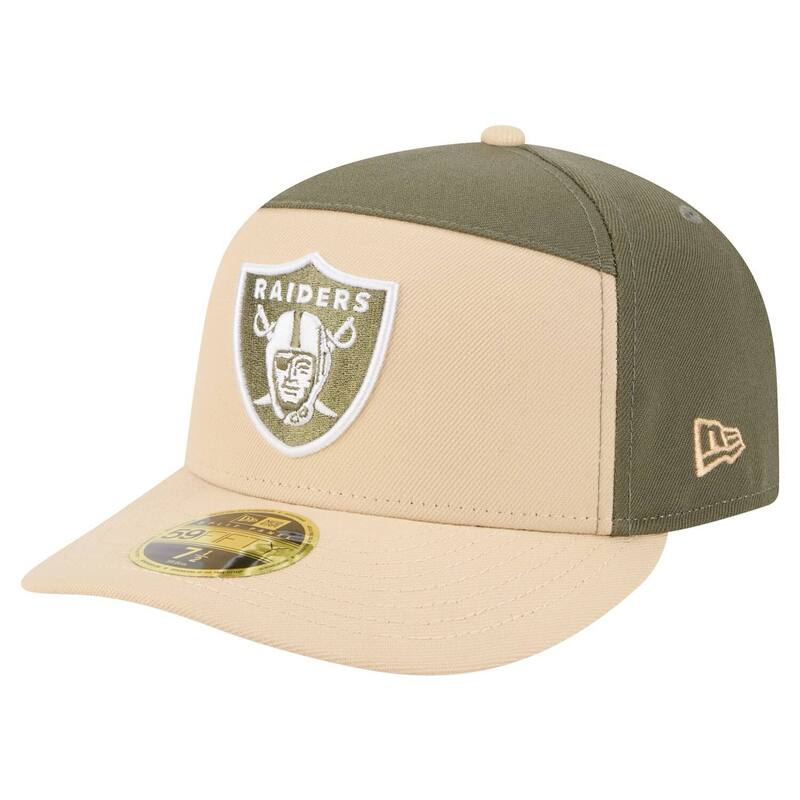 ニューエラ メンズ アクセサリー 帽子 Men's New Era Light Beige/Olive Las Vegas Raiders Two-Tone Color Pack Split Panel 59FIFTY Fitted Hat Lvr Lt Bei オリーブ