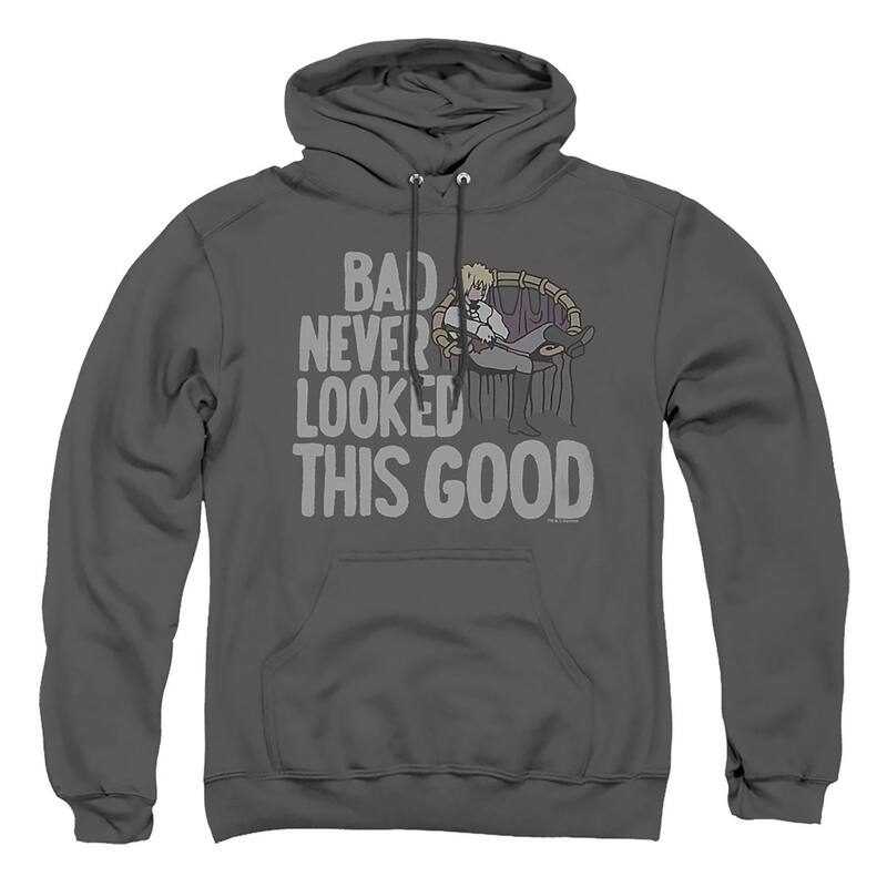 アニメキャラクター メンズ トップス Tシャツ トール パーカー グラフィック Licensed Character Big & Tallabyrinth "Bad Never Looked This Good" Graphic Pullover Hoodie Charcoal チャコール｜ReVida 店