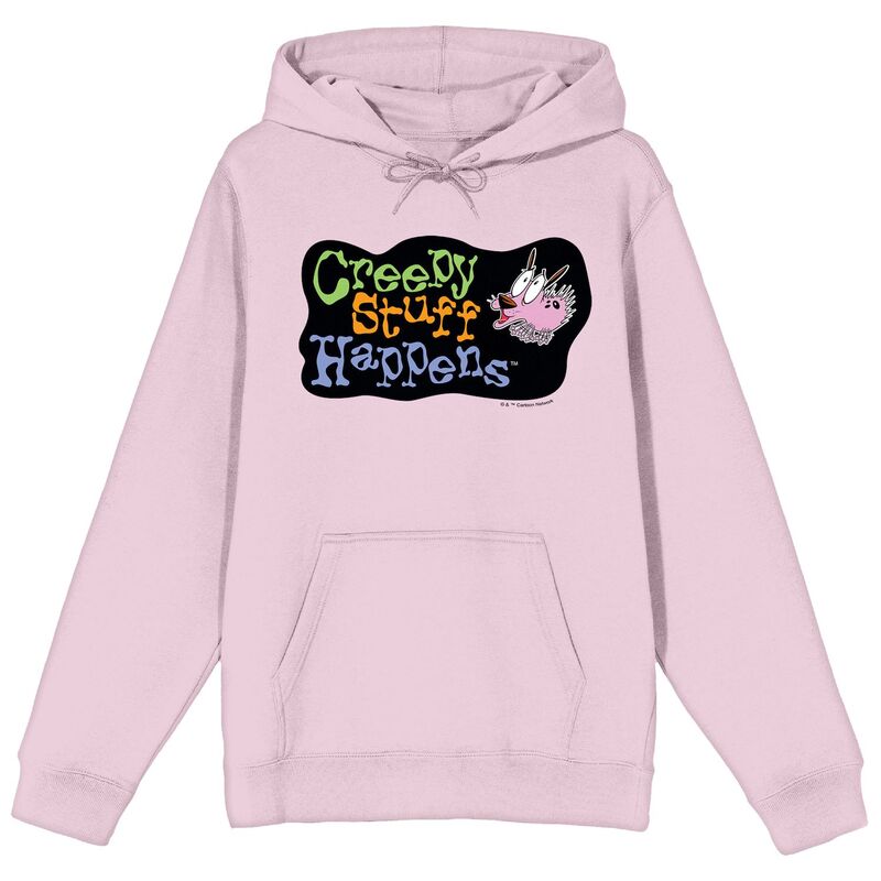 アニメキャラクター メンズ トップス Tシャツ パーカー グラフィック Licensed Character Men's Courage The Cowardly Dographic Hoodie Pink ピンク