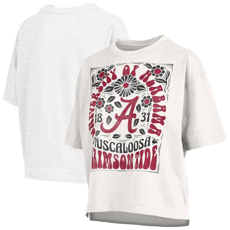 プレスボックス レディース トップス Tシャツ Women's Pressbox White Alabama Crimson Tide Harmony Oversized T-Shirt Ala White ホワイト｜ReVida 店