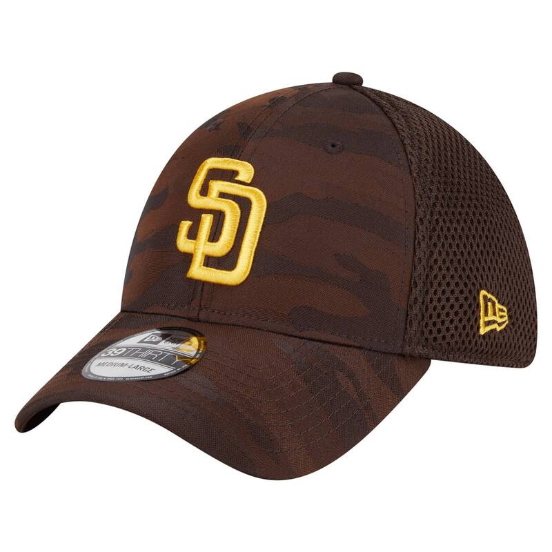 ニューエラ メンズ アクセサリー 帽子 Men's New Era Dark Brown San Diego Padresubtle Camo 39THIRTY Flex Hat Padark B ブラウン