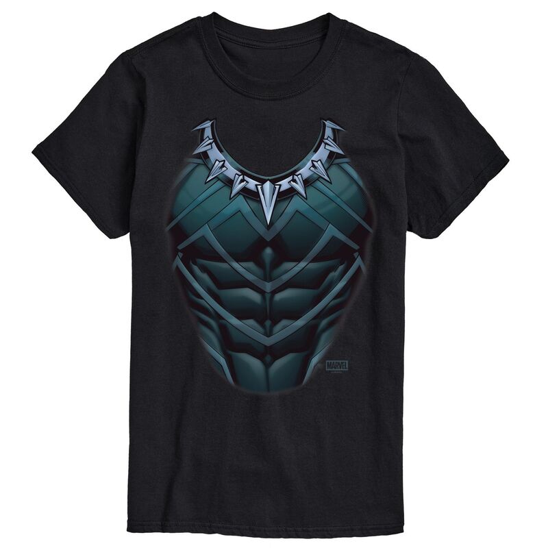 マーベル メンズ トップス Tシャツ トール グラフィック Big & Tall Marvel Black Panther Costume Graphic Tee Black ブラック