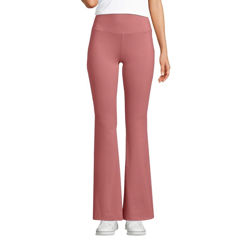 ランズエンド レディース ボトムス カジュアルパンツ Women's Lands' End Active High Impact High-Rise Slim Flare Pants Dark Rose Clay