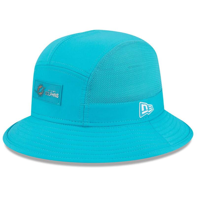 ニューエラ メンズ アクセサリー 帽子 Men's New Eraqua Miami Dolphins 2025 Sideline Bucket Hat Dol Turq A アクア