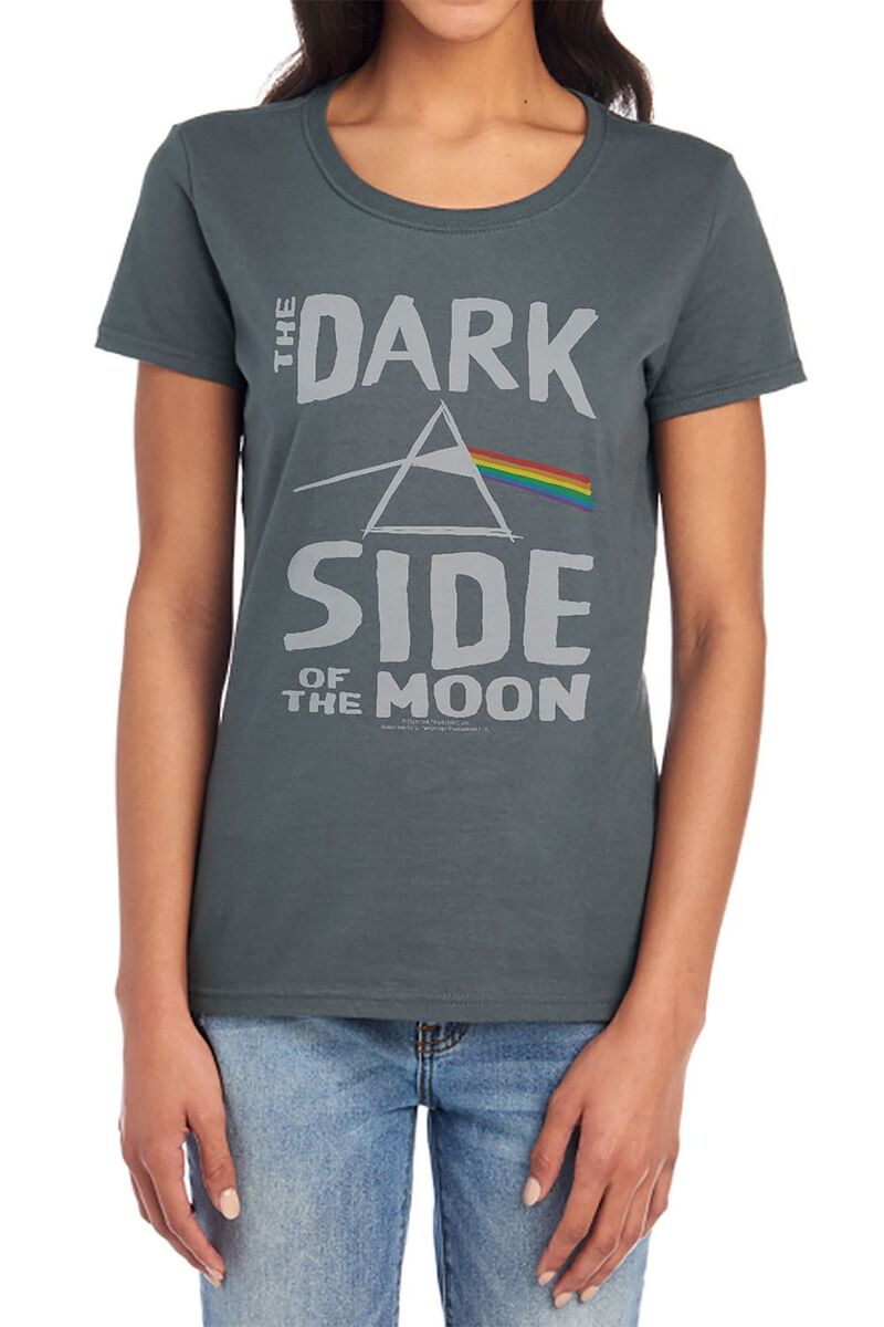 アニメキャラクター レディース トップス Tシャツ グラフィック Licensed Character Juniors' Pink Floyd The Dark Side of The Moon Graphic Tee Charcoal チャコール