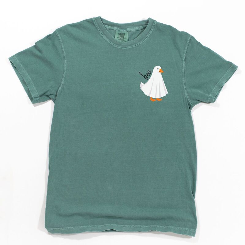 Simply Sage Market レディース トップス ティーシャツ グース グラフィック Simply Sage Market Boo Ghost Goose - Women\u0027s Garment Dyed Graphic T-Shirt Light Green 緑であること トップス-Tシャツ・カットソー-レディースファッション