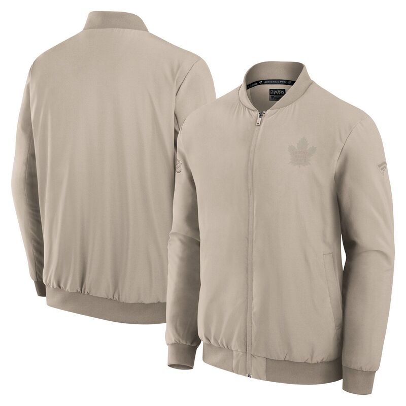 ファナティクス メンズ アウター ジャケット・ブルゾン Men's Fanatics Tan Toronto Mapleafs Authentic Proad Lightweight Full-Zip Bomber Jacket Mpl Multi マルチカラー