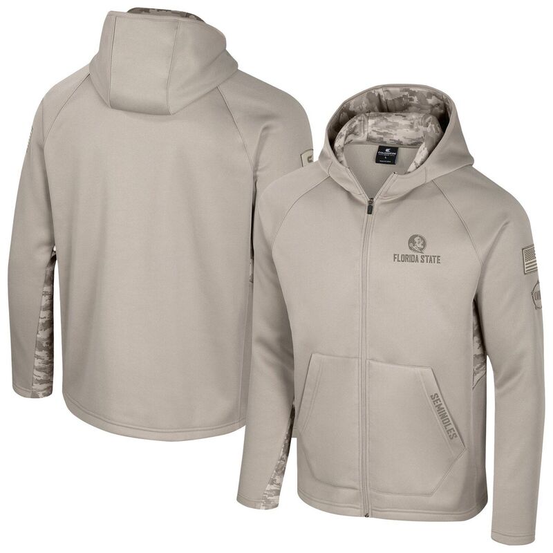 コロシアム メンズ トップス Tシャツ パーカー Men's Colosseum Oatmeal Florida State Seminoles Operation Hatrick Battalion Full-Zip Hoodie Fsu Multi マルチカラー