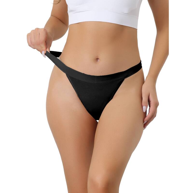 アレグラ ケー レディース アンダーお召しもの ズボン下 ALLEGRA K Women\u0027s Breathable Underwear Leak Proof Stretch Thongs 4 Layers Medium Waist Panties Black 黒いこと ショーツ-インナー・下着・ナイトウェア
