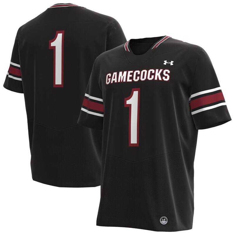 アンダーアーマー メンズ トップス Tシャツ ジャージー Men's Under Armour #1 Black South Carolina Gamecocks Replica Football Jersey Scr Black ブラック