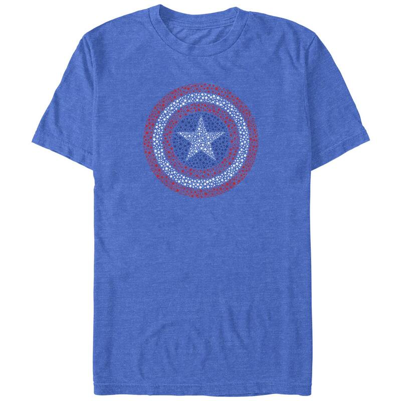 マーベル メンズ トップス Tシャツ トール キャップ グラフィック Big & Tall Marvel Captain America Stars Filled Shield Graphic Tee Royal Heather ヘザー