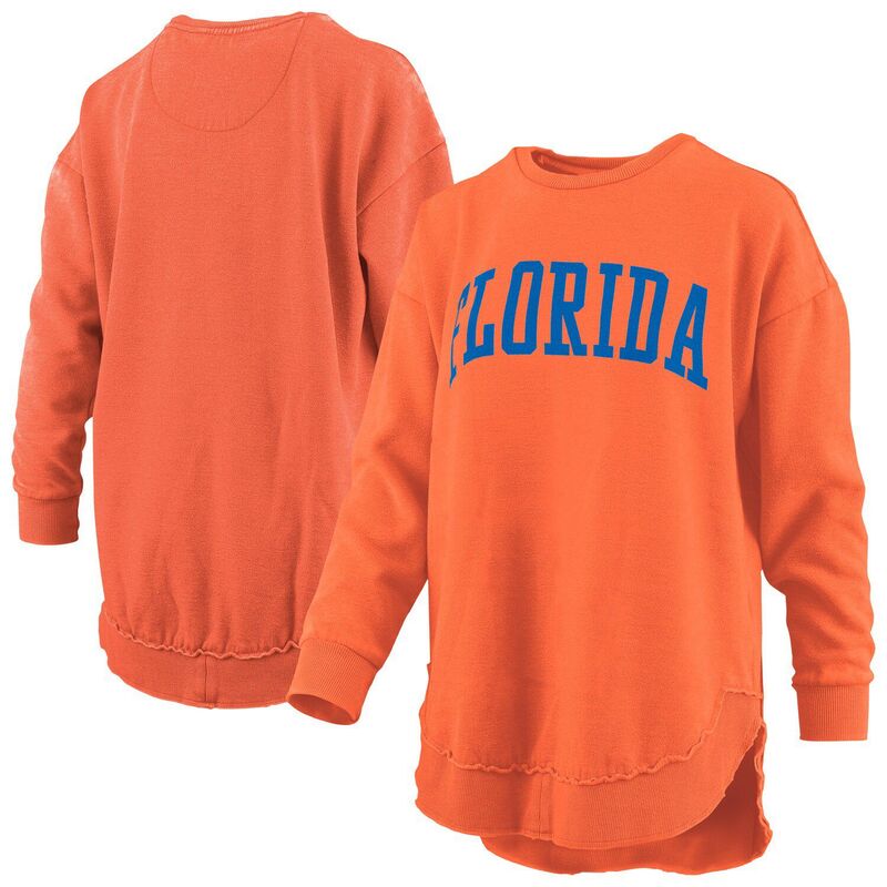 プレスボックス レディース トップス Tシャツ ヴィンテージ スウェット フリース Women's Pressbox Orange Florida Gators Melange Poncho Vintage Fleece Long Sleeve Pullover Sweatshirt Fld Orange オレンジ