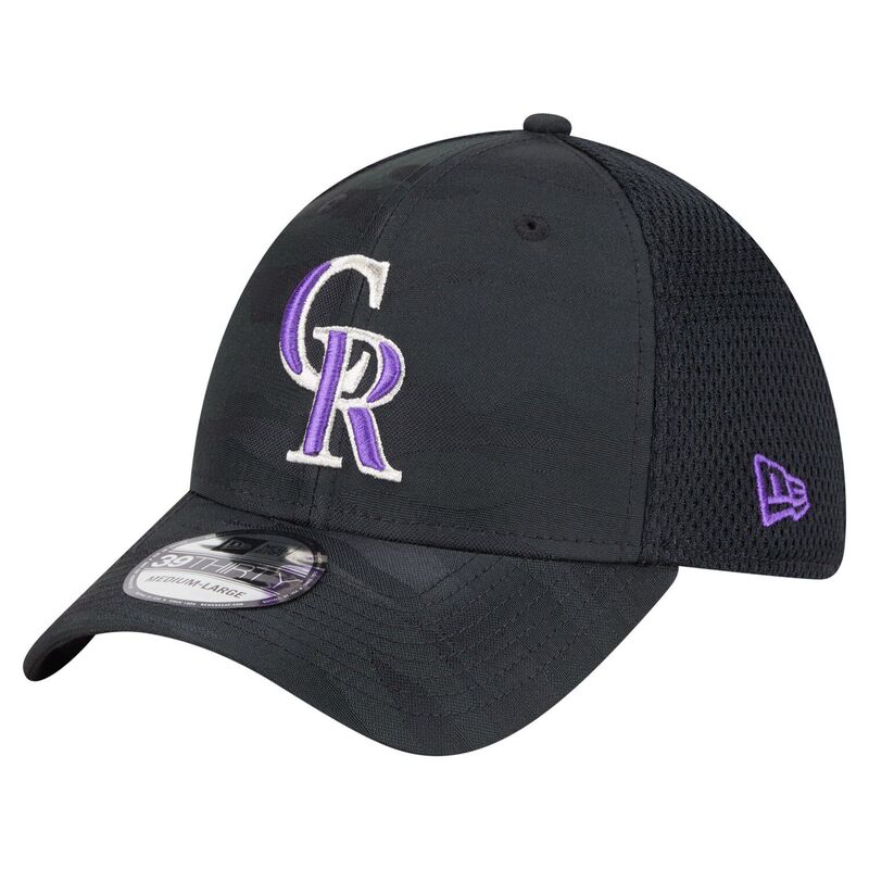 ニューエラ メンズ アクセサリー 帽子 Men's New Era Black Colorado Rockiesubtle Camo 39THIRTY Flex Hat Rck Black ブラック