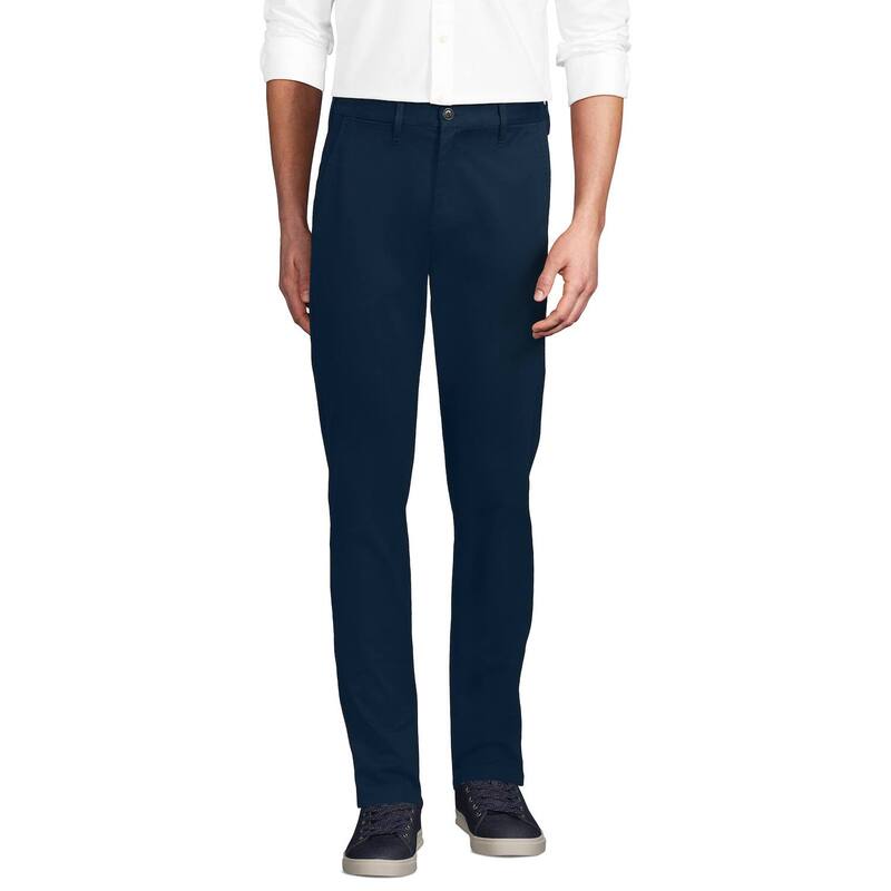 ランズエンド メンズ ボトムス カジュアルパンツ スリムフィット Men's Lands' End Slim Fit Chino Pants Radiant Navy ネイビー