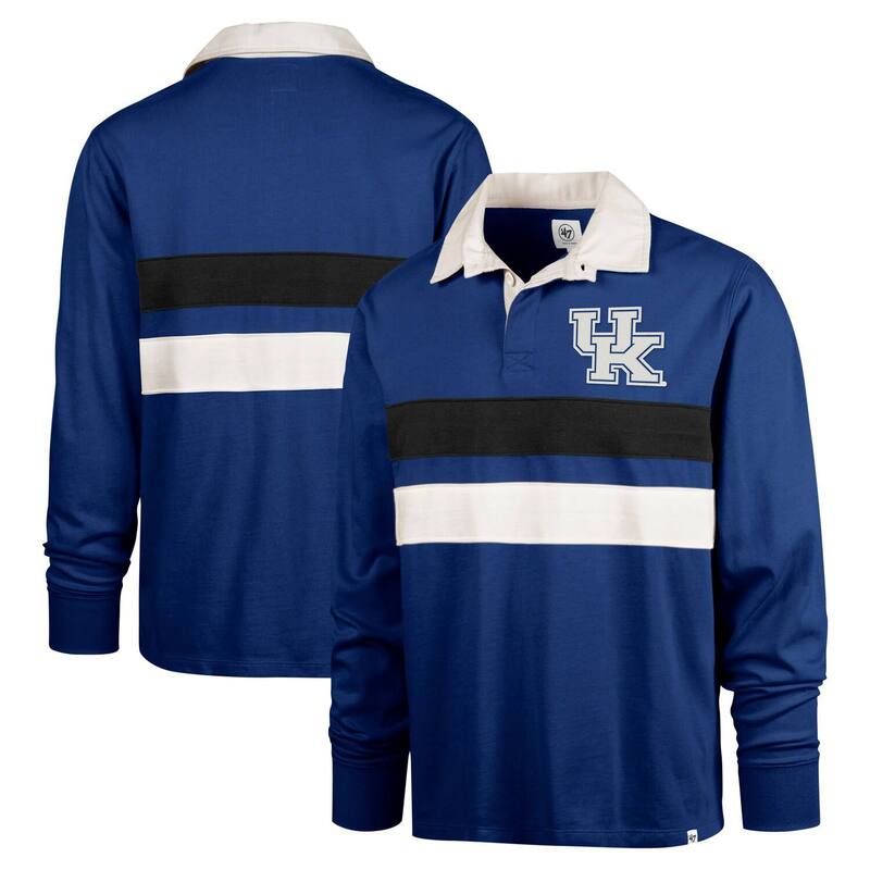 フォーティセブンブランド メンズ トップス Tシャツ ポロシャツ 47 Brand Men's '47 Royal Kentucky Wildcats Clubhouse Knox Thames Long Sleeve Rugby Polo Ken Blue ブルー