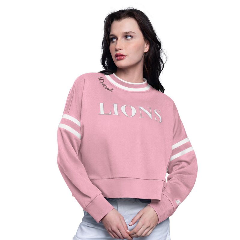 スターター レディース トップス Tシャツ スウェット クロップド Women'starter Pink Detroit Lions Power Play Cropped Pullover Sweatshirt Lns Pink ピンク