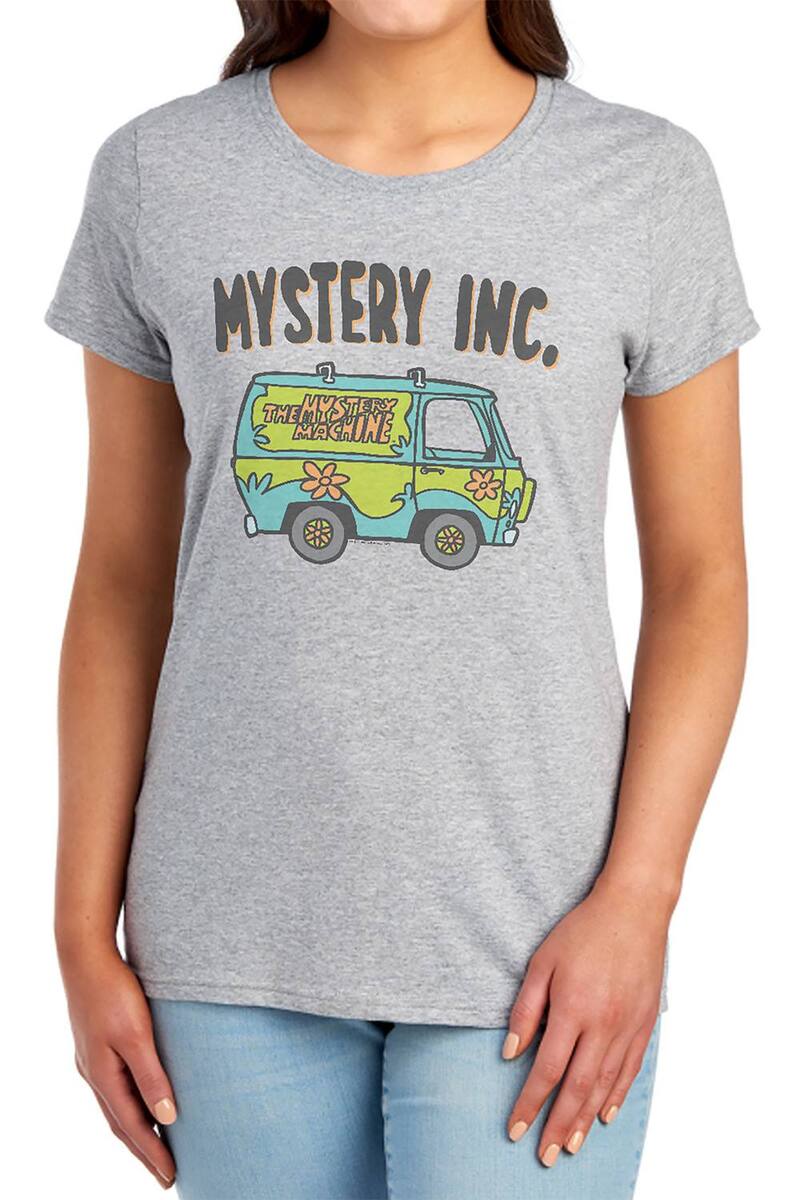 アニメキャラクター レディース トップス Tシャツ グラフィック Licensed Character Juniors' Scooby-Doo Mystery Inc. Graphic Tee Heather Grey グレー