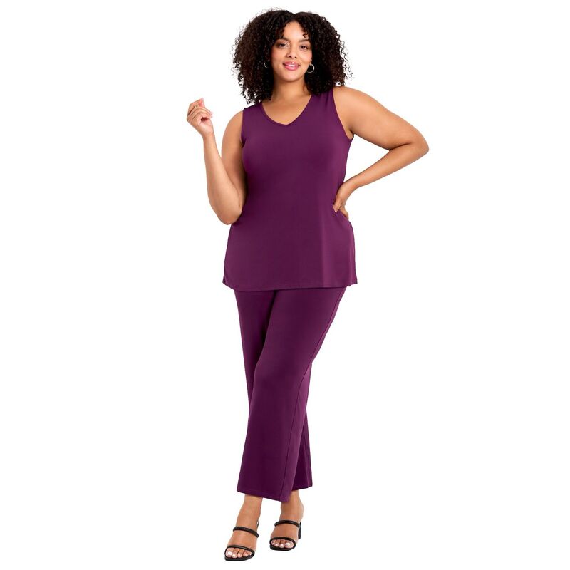 アベニュー レディース トップス プルオーバー Vのど首 足し加える大きさ Avenue Women\u0027s Plusize V-Neck Tank Dark Berry