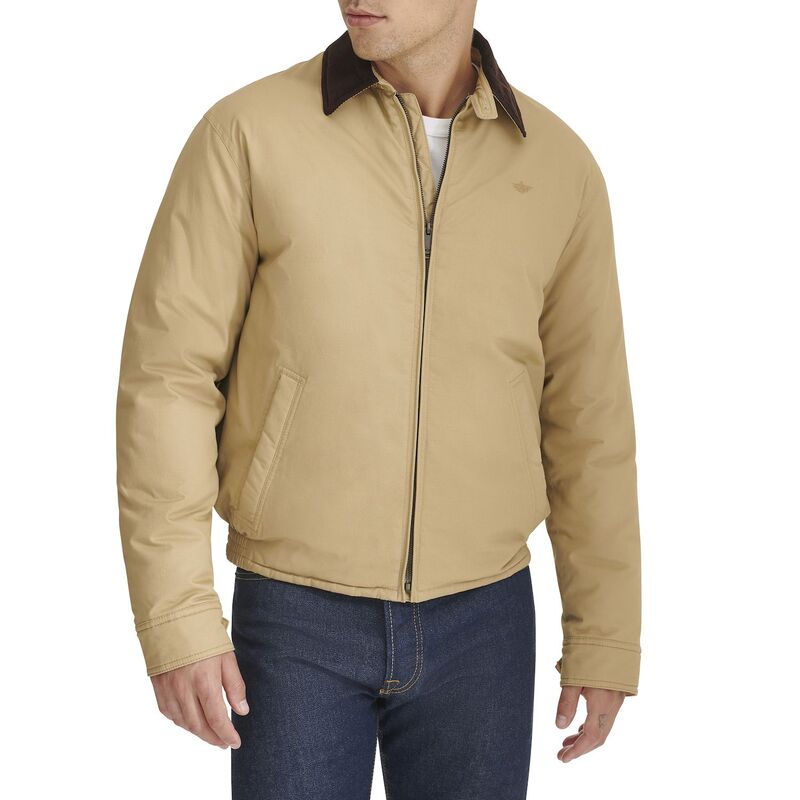 ドッカーズ メンズ アウター ジャケット・ブルゾン コーデュロイ コットン Men\u0027s Dockers Filled Cottontwill Bomber with Corduroy Collar Harvest Gold ゴールド コート・ジャケット-メンズファッション