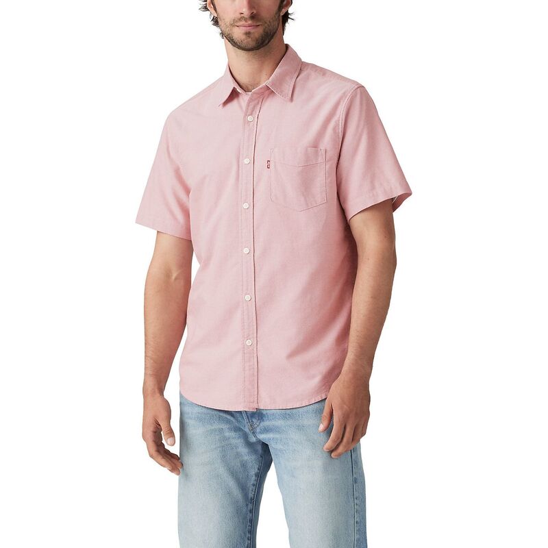 リーバイス メンズ トップス Tシャツ ボタンダウン Men's Levi's Classic Fit Short Sleeve Button Down Etruscan Red レッド