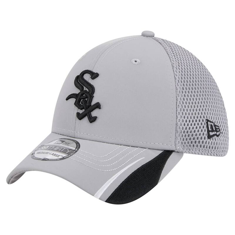 ニューエラ メンズ アクセサリー 帽子 Men's New Era Gray Chicago White Sox Linear 39THIRTY Flex-Fit Hat Sox Grey グレー