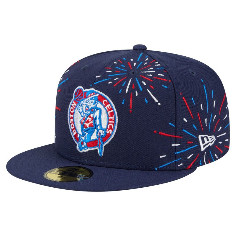 ニューエラ メンズ アクセサリー 帽子 Men's New Era Navy Boston Celtics Americana Fireworks 59FIFTY Fitted Hat Cel Navy ネイビー