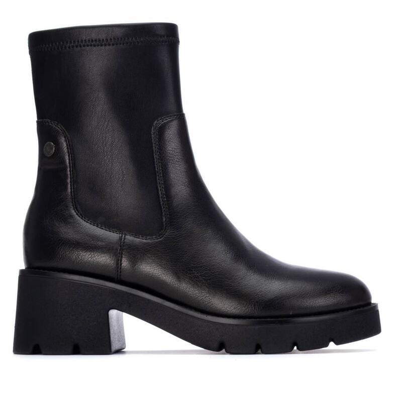 キシ引き分け レディース シューズ ブーツ・レインブーツ チェルシー XTI Women\u0027stretchy Chelsea Booties 144313 Black 黒いこと