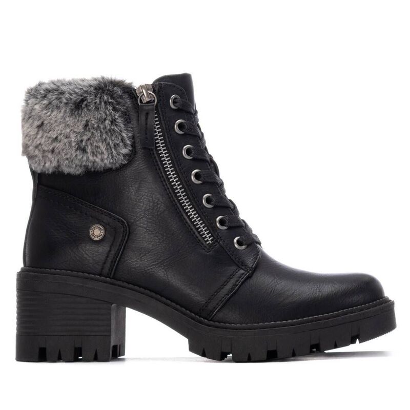 リフレッシュ レディース シューズ ブーツ・レインブーツ ヒール Refresh Women's Block Heel Combat Booties 172911 Black ブラック